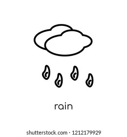 Rain icon from collection., editable outline stroke vector illustration
