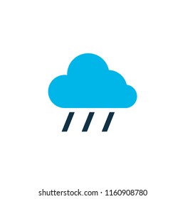 Rain icon colored symbol. Premium quality isolated cloud element in trendy style.