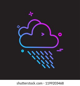 Rain icon design vector