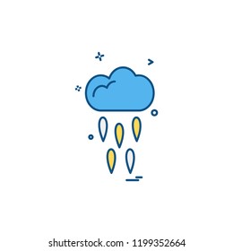 Rain icon design vector