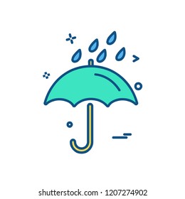 Rain icon design vector