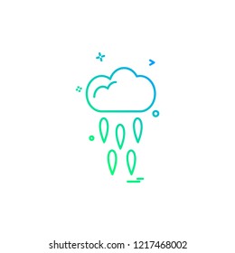 Rain icon design vector