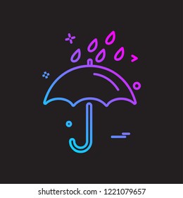 Rain icon design vector