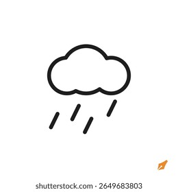 rain icon is designed in a visually appealing and easily recognizable style. It’s suitable for various visual needs such as apps, presentations, digital media, or other graphic design projects.