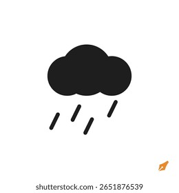 rain icon is designed in a visually appealing and easily recognizable style. It’s suitable for various visual needs such as apps, presentations, digital media, or other graphic design projects.