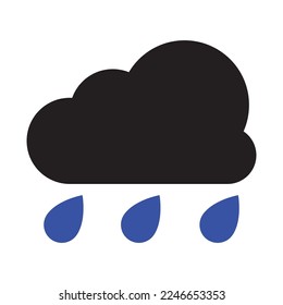 Rain Icon In Dualtone Style