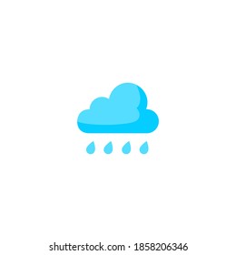 Icono de lluvia. Icono de ecología. Sencillo, plano, color.