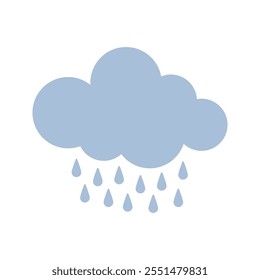 Rain icon. Editable weather icon vector
