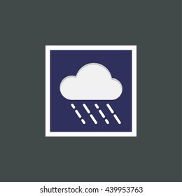 Rain icon - Flat Design