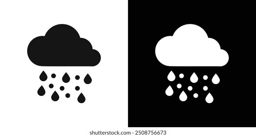 Regensymbol Sammlung von Flachfüllungen