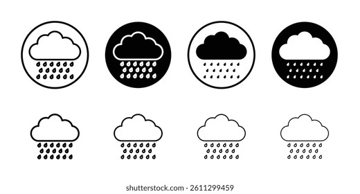 Rain icon Flat illustration sign