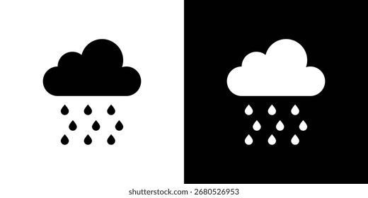 Rain icon. flat and line style collection.