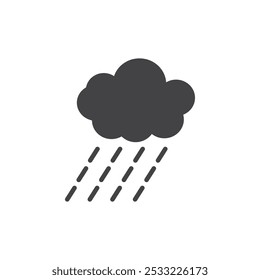 Icono de lluvia Conjunto de contorno simple plano