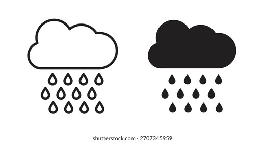 Rain icon. flat and stroke style Collection. simple symbol