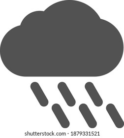 Rain icon with flat style. Isolated vector rain icon image on a white background.