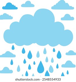 A rain icon. flat vector illustration design 