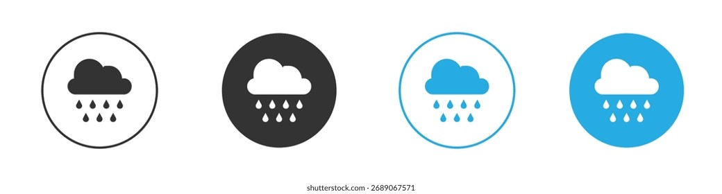 Ícone de chuva. Modelo de design de ícone gráfico