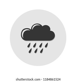rain icon grey cloud symbol vector illustration EPS10