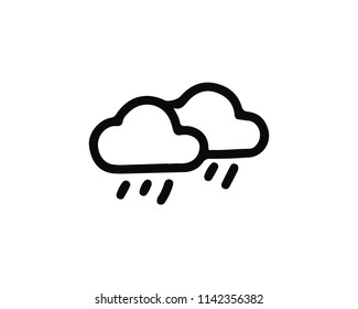 rain icon hand drawn design illustration,designed for web and app