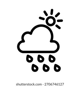 Plantilla de diseño de ilustración de icono de lluvia