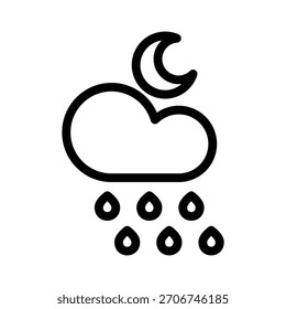 Plantilla de diseño de ilustración de icono de lluvia
