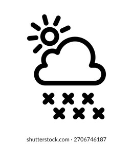 Plantilla de diseño de ilustración de icono de lluvia