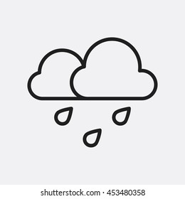 Rain icon illustration isolated vector sign symbol