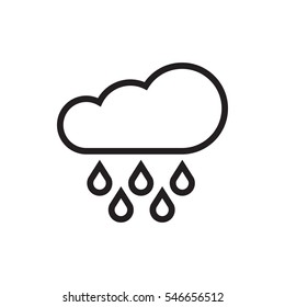 rain icon illustration isolated vector sign symbol