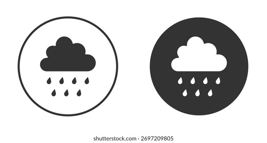 Rain icon illustration. Pixel vector graphics - Vector.