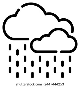 Ilustración del icono de la lluvia, para el Web, App, infografía, etc