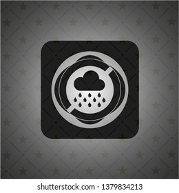 rain icon inside black emblem