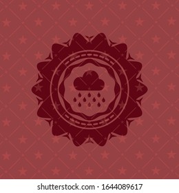 rain icon inside red icon or emblem