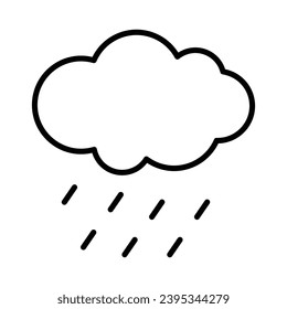 Rain icon isolate white background vector stock illustration