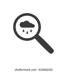   Rain  icon,  isolated. Flat  design. 