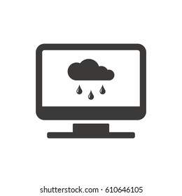   Rain  icon,  isolated. Flat  design. 