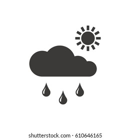   Rain  icon,  isolated. Flat  design. 