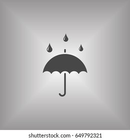   Rain  icon,  isolated. Flat  design. 