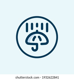 rain icon isolated on white background from spring collection. rain icon trendy and modern rain symbol for logo, web, app