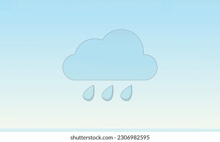 icono de lluvia aislado en fondo blanco, símbolo de nube para diseño web