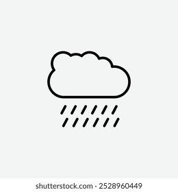 Rain icon isolated on the white background.
