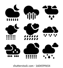 rain icon isolated sign symbol vector illustration - Collection of high quality black style vector icons
