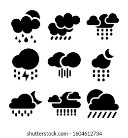 rain icon isolated sign symbol vector illustration - Collection of high quality black style vector icons
