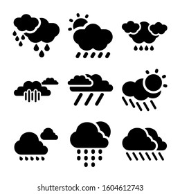 rain icon isolated sign symbol vector illustration - Collection of high quality black style vector icons
