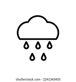 
icono de lluvia con vektor aislado y fondo transparente