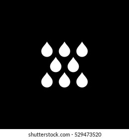 rain icon, isolated, white background