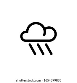 Rain icon. Line design template. Vector illustration
