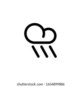 Rain icon. Line design template. Vector illustration