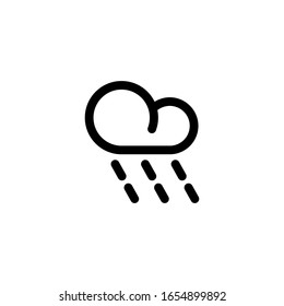 Rain icon. Line design template. Vector illustration