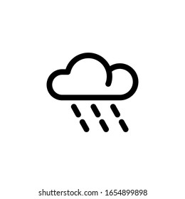 Icono de lluvia. Plantilla de diseño de línea. Ilustración del vector