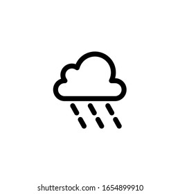 Icono de lluvia. Plantilla de diseño de línea. Ilustración del vector